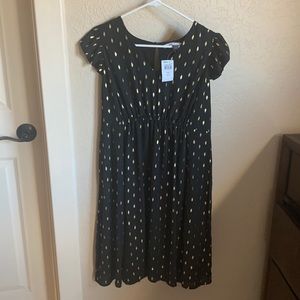 Collective Concept Black Gold L Maternity Dress